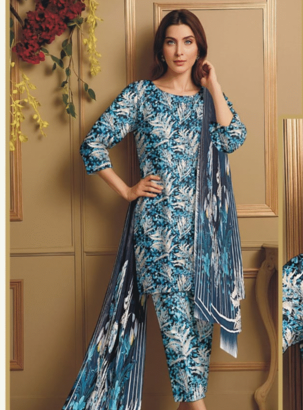 Ocean Leaf Printed Doria