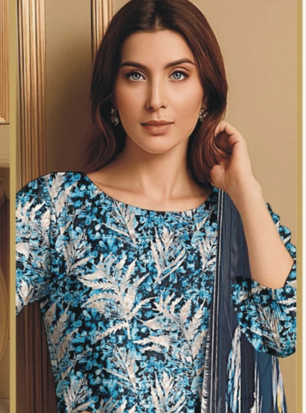 Ocean Leaf Printed Doria - Image 2
