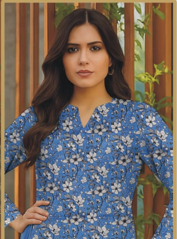 Blue Blossom Printed Doria - Image 2