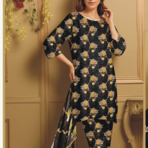 Midnight Blossom Printed Doria