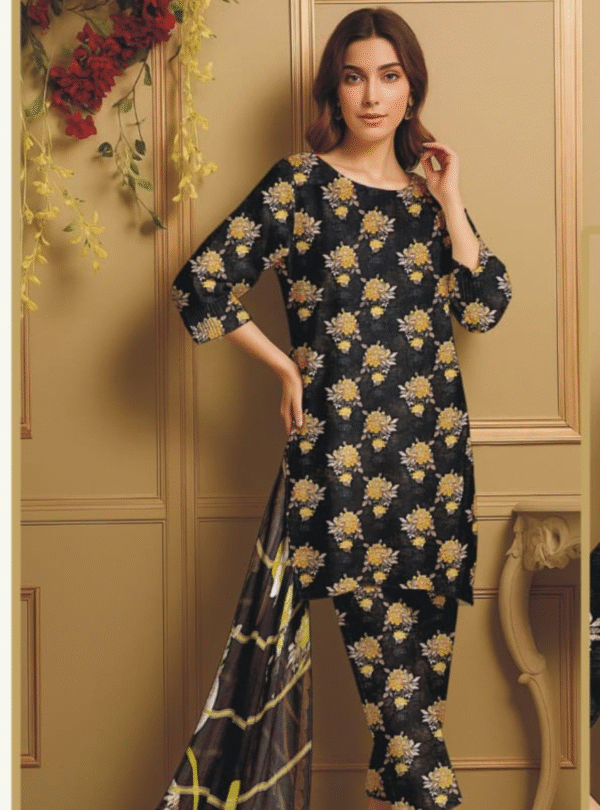 Midnight Blossom Printed Doria
